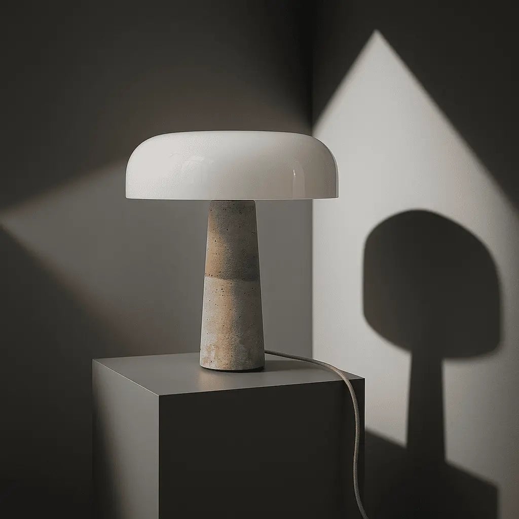 Emily Travertine Lamp | Elegant Design with Glass Shade - LUXONAS HOME