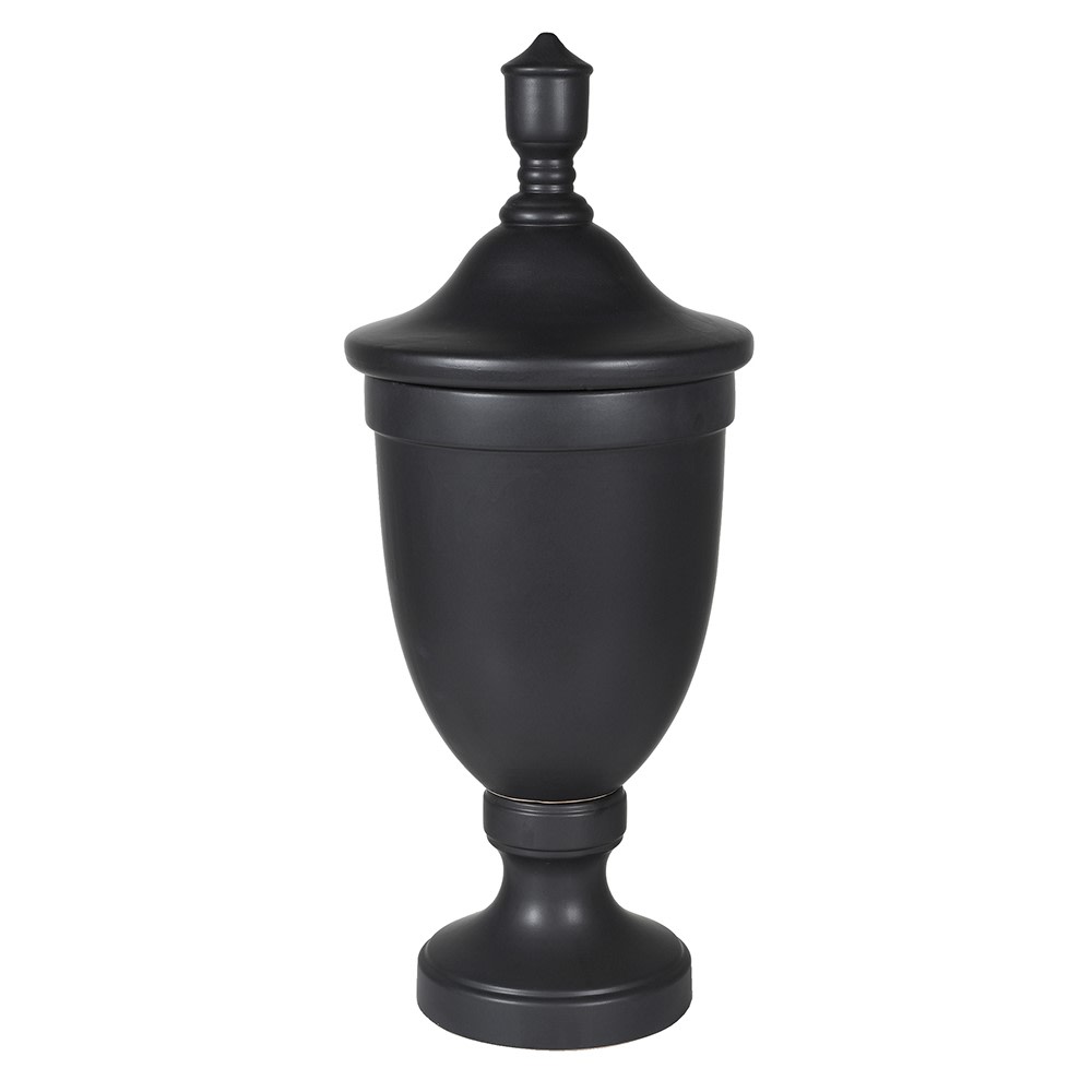 Empery Black Ceramic Jar - Elegant Home Decor