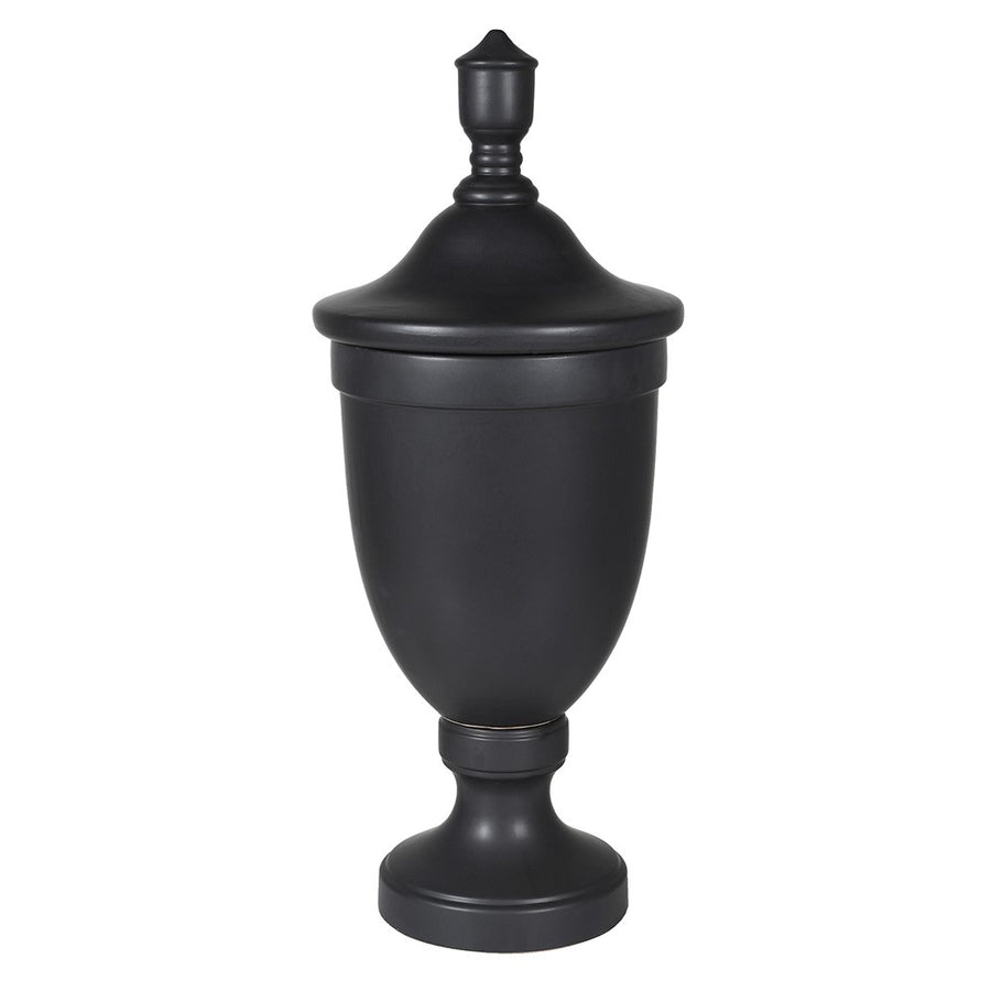 Empery Black Ceramic Jar - Elegant Home Decor