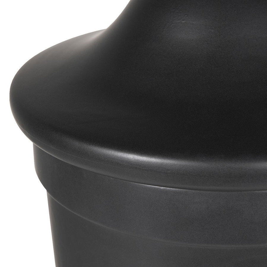 Empery Black Ceramic Jar - Elegant Home Decor
