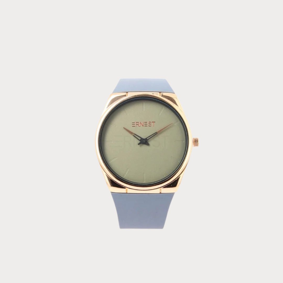 Ernest Watch 8076G - Men's Analog Watch with Silicone Band | Timepiece