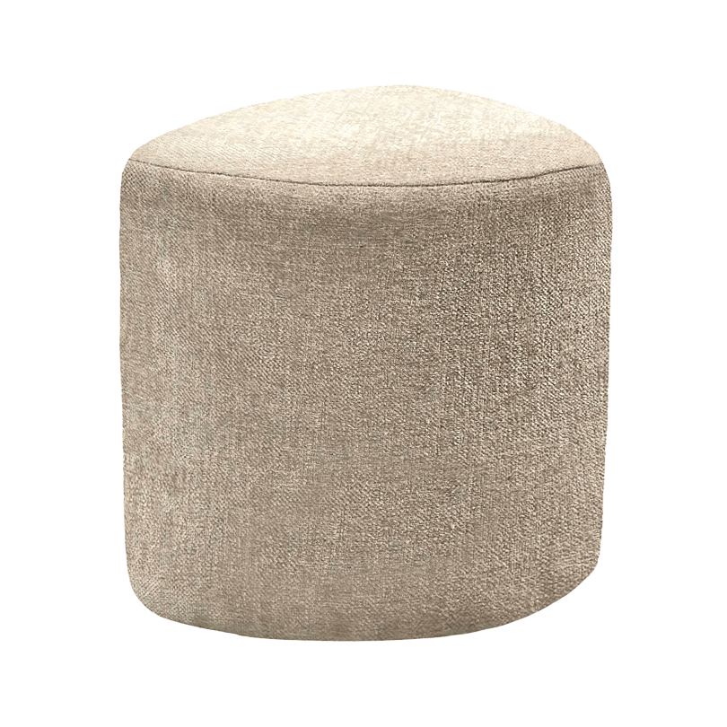 Eve Beige Chenille Stool - LUXONAS HOME