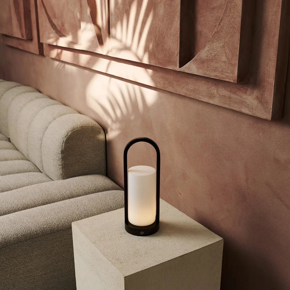 Evie Dark Brown Rechargeable Wooden Table Lamp | Dimmable, Cordless & 3 Light Modes - LUXONAS HOME