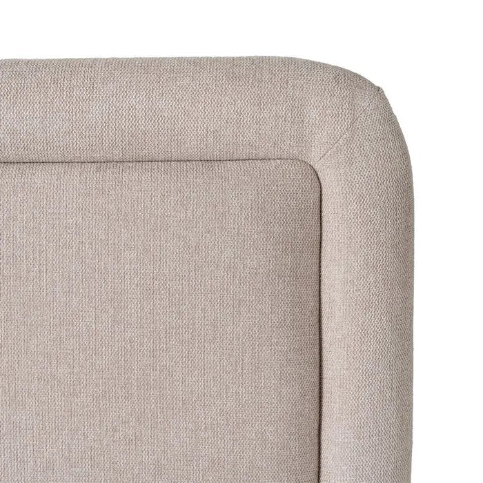 Fabric Beige Bed - LUXONAS