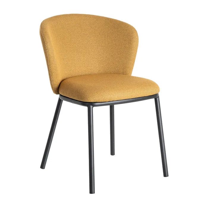 Fabric Chair 'Spike' Mustard - Stylish Seating for Any Space - LUXONAS