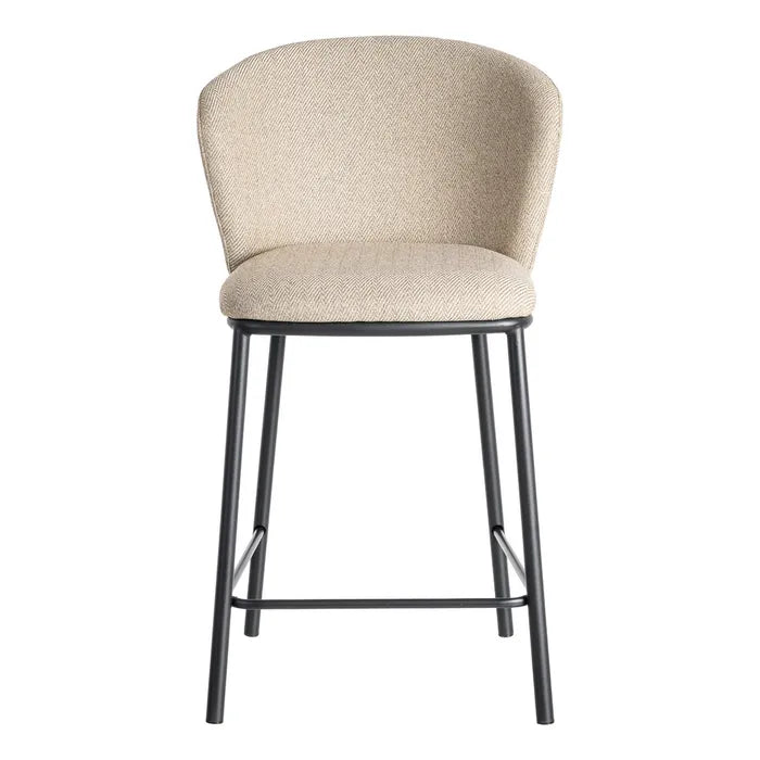 Fabric Stool Spike Beige - Stylish Seating Solution - LUXONAS
