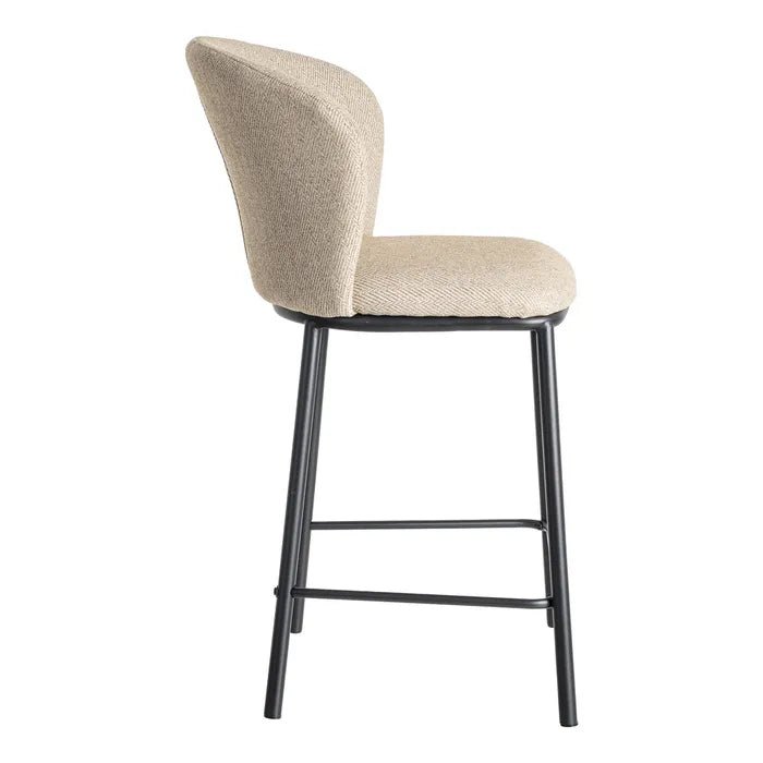 Fabric Stool Spike Beige - Stylish Seating Solution - LUXONAS