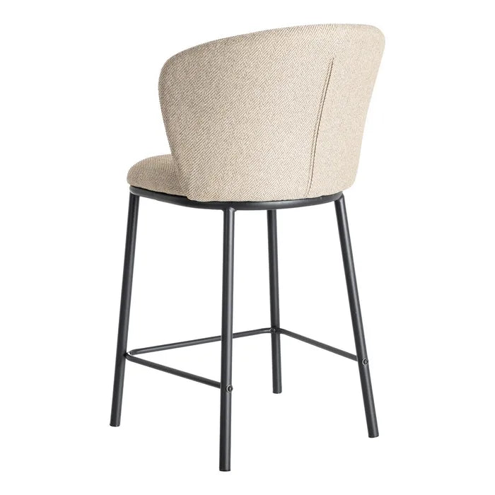 Fabric Stool Spike Beige - Stylish Seating Solution - LUXONAS