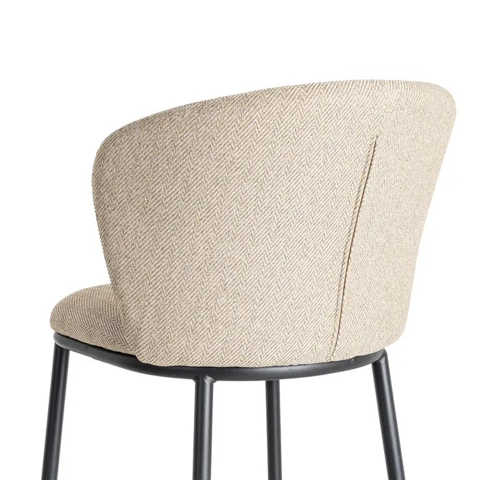 Fabric Stool Spike Beige - Stylish Seating Solution - LUXONAS