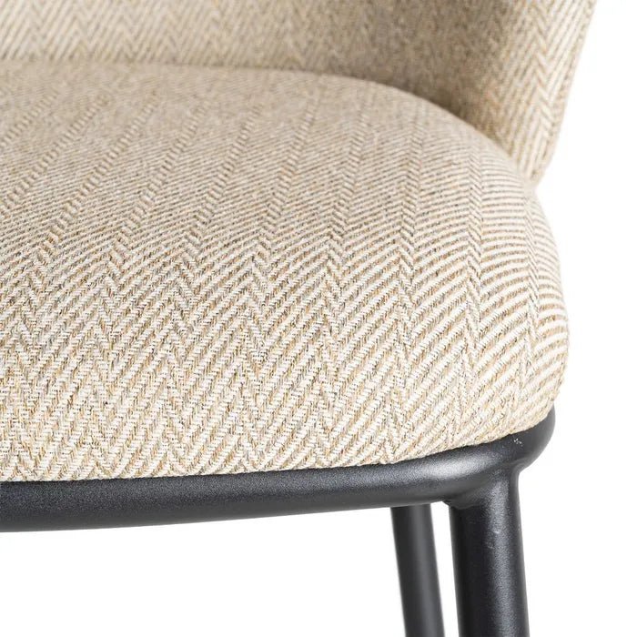 Fabric Stool Spike Beige - Stylish Seating Solution - LUXONAS