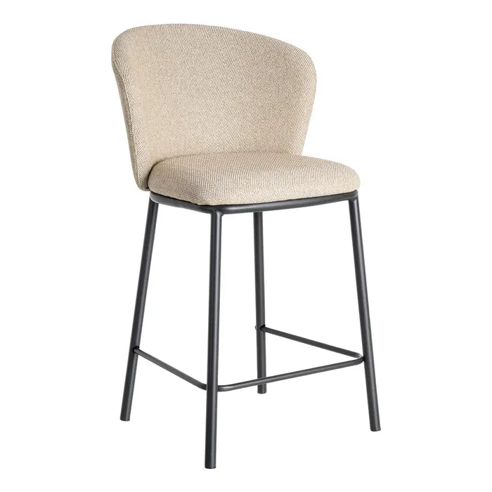 Fabric Stool Spike Beige - Stylish Seating Solution - LUXONAS