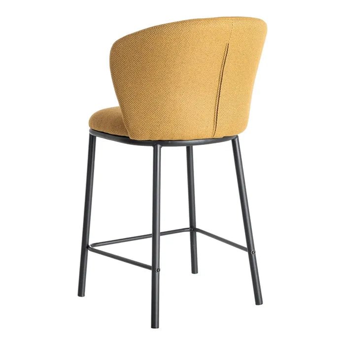 Fabric Stool Spike Mustard - Stylish and Functional Seating - LUXONAS