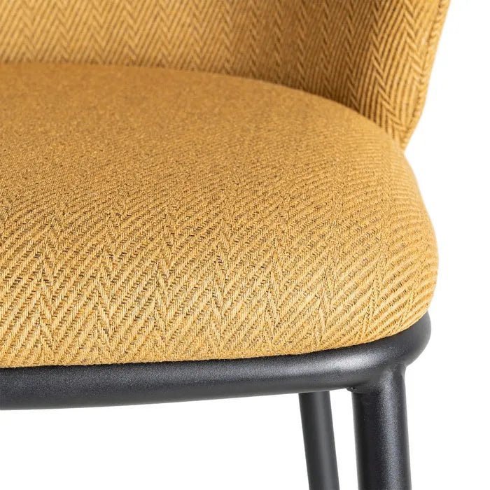 Fabric Stool Spike Mustard - Stylish and Functional Seating - LUXONAS