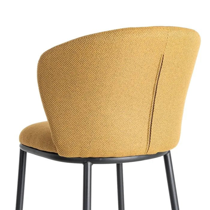 Fabric Stool Spike Mustard - Stylish and Functional Seating - LUXONAS