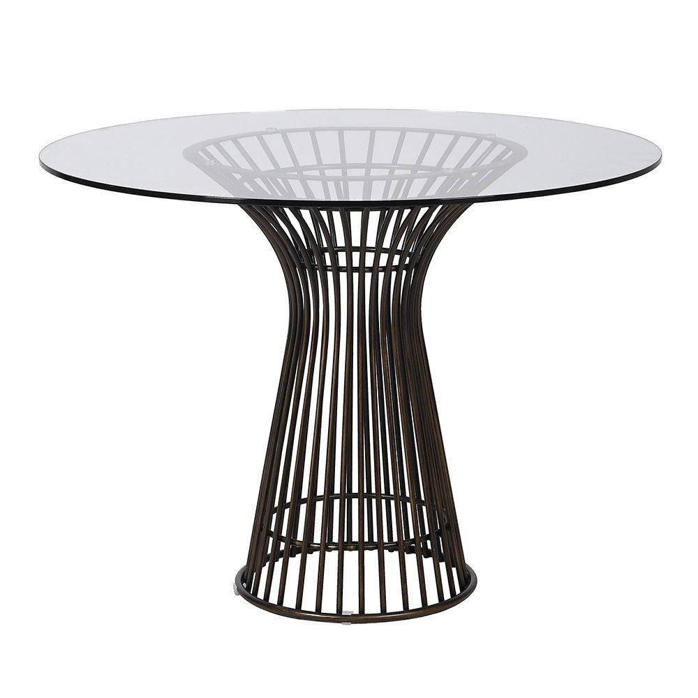 Farina Bronze Effect Dining Table - Elegant and Durable Design - LUXONAS