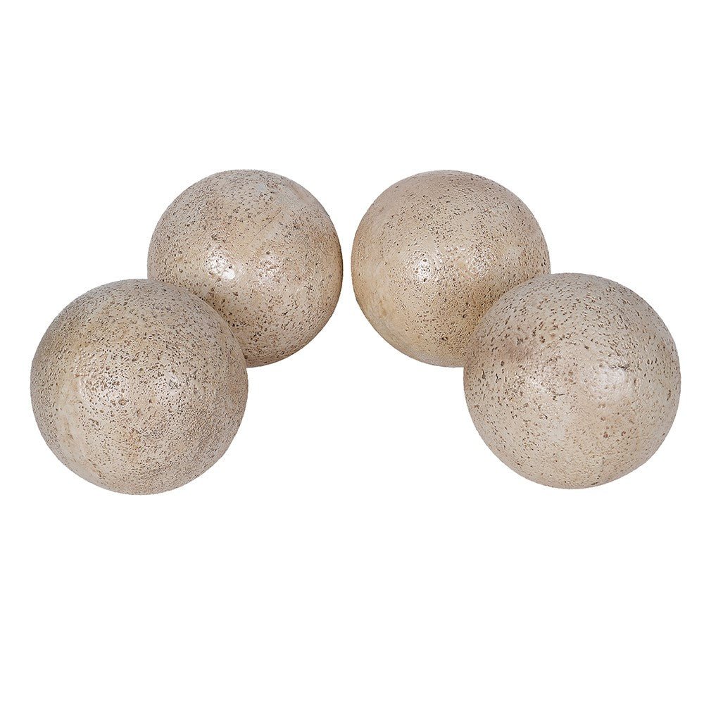 Faux Travertine Ball - Elegant Decorative Accent - LUXONAS