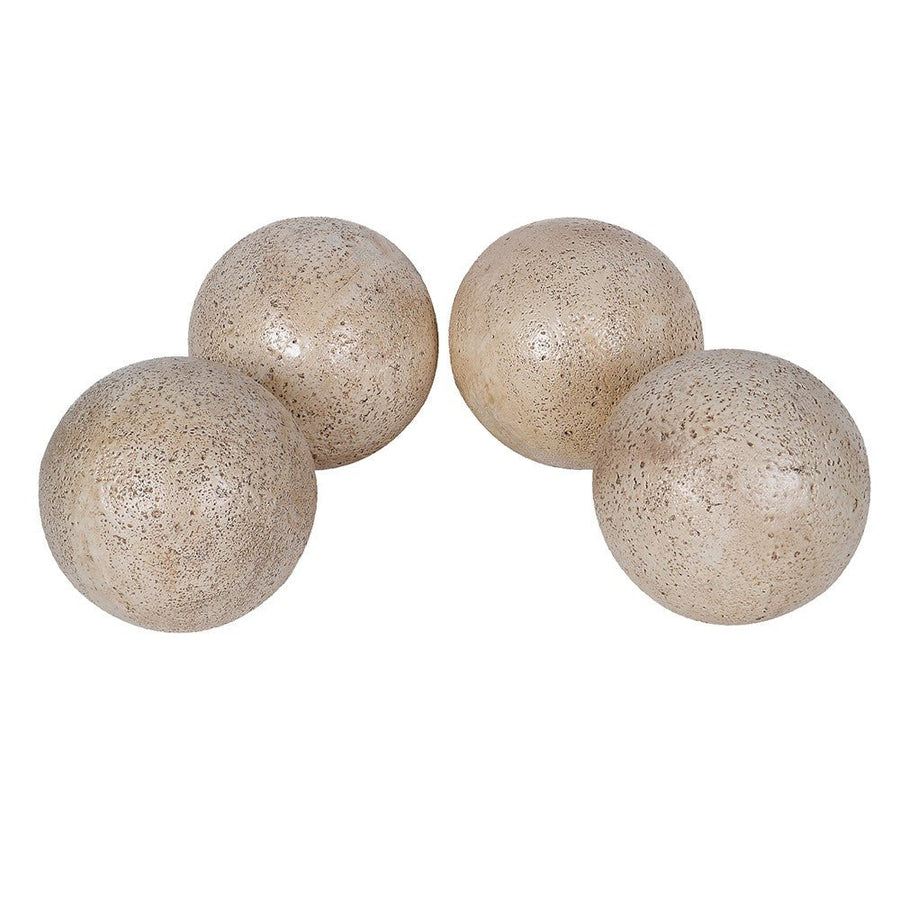 Faux Travertine Ball - Elegant Decorative Accent
