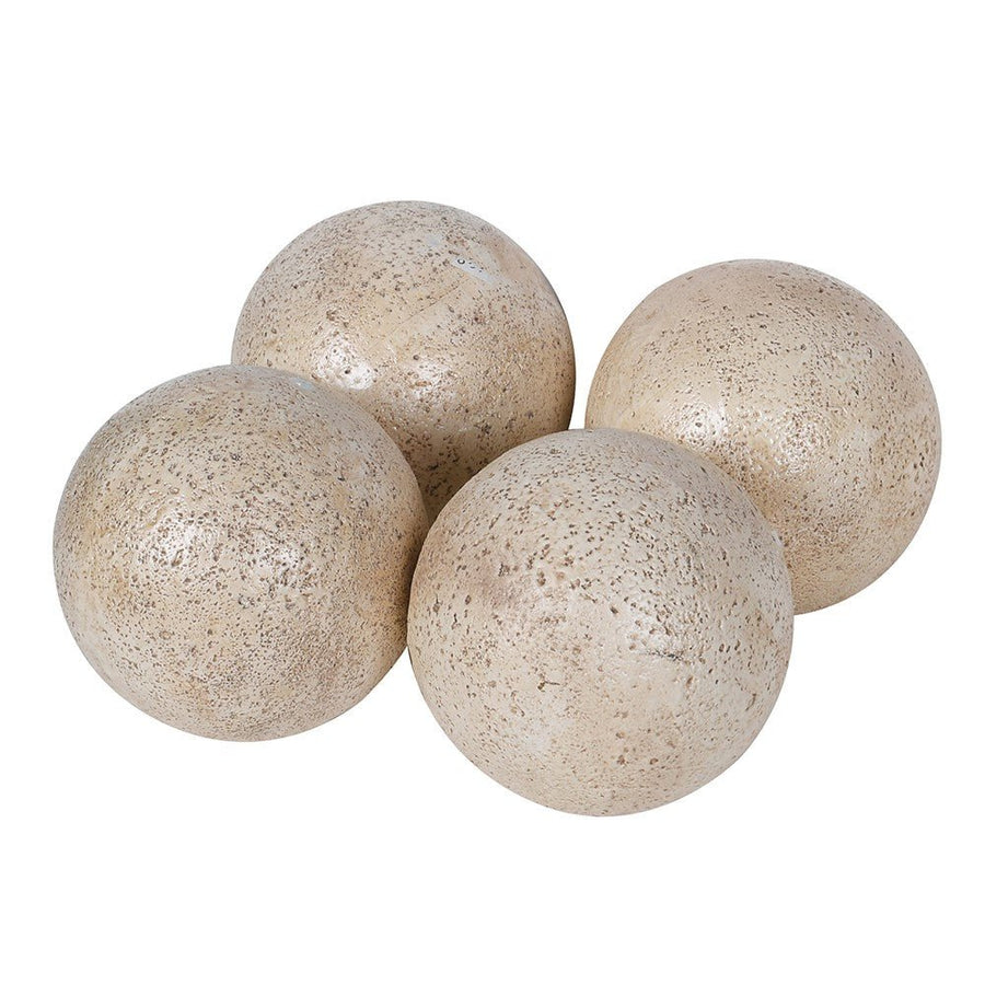Faux Travertine Ball - Elegant Decorative Accent