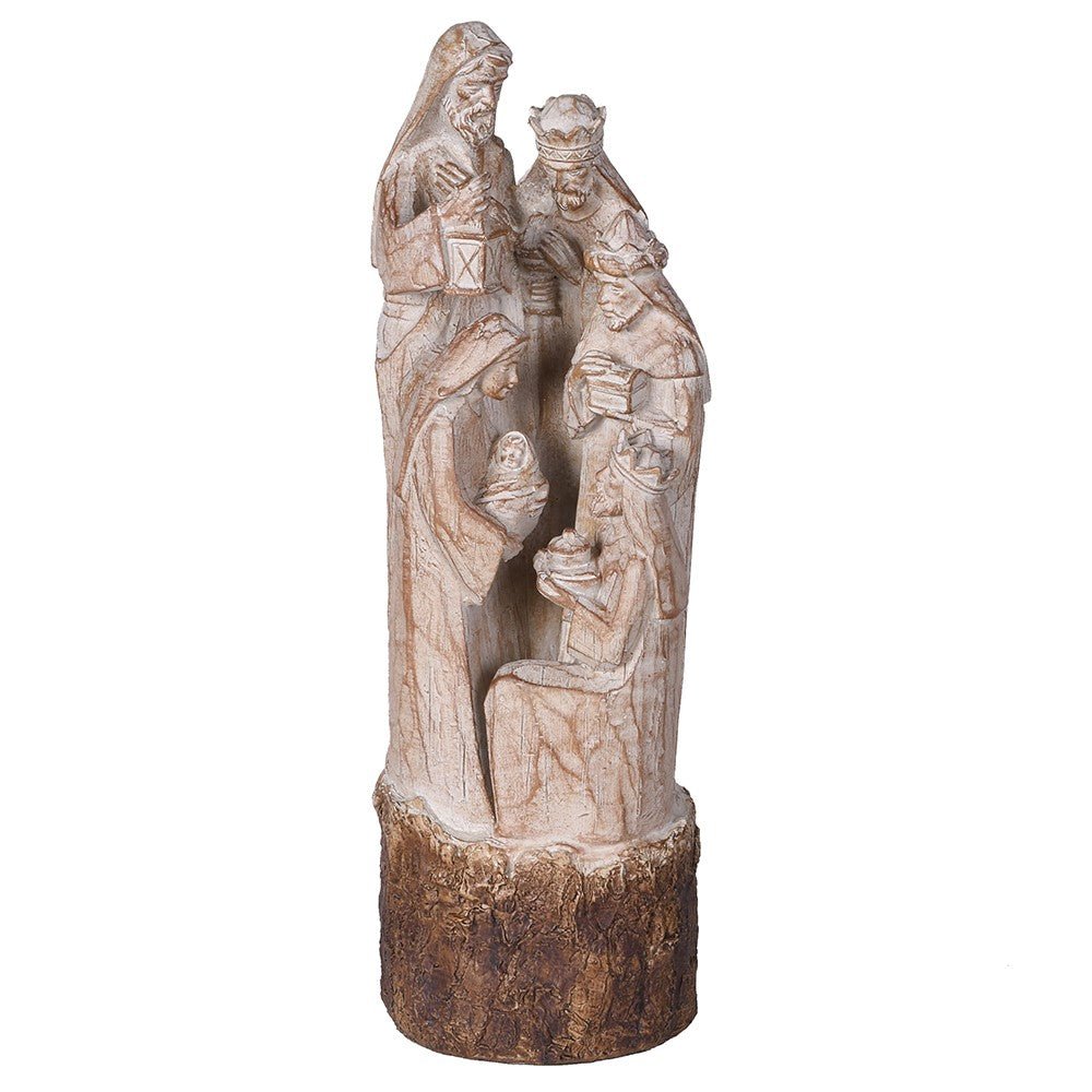 Faux Wood Nativity Set - LUXONAS