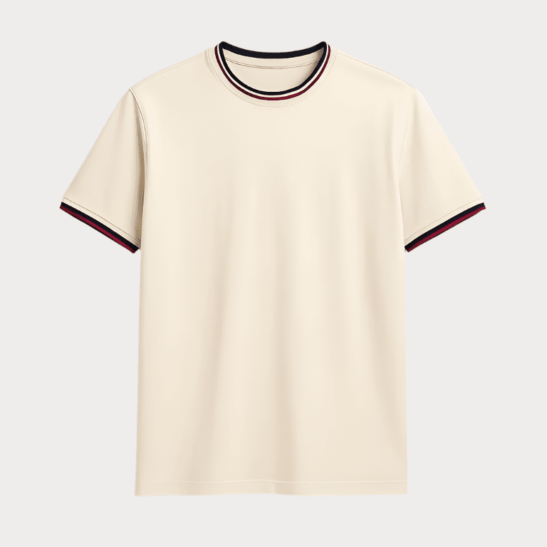Fendy Slim Fit Crew Neck T-Shirt for Men - 100% Cotton Comfortable Casual Tee