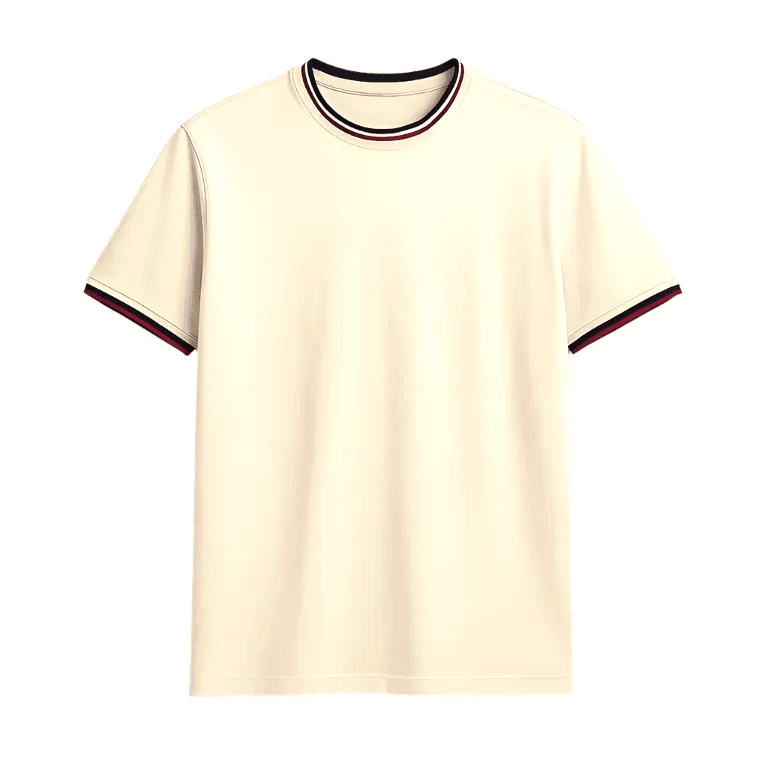 Fendy Slim Fit Crew Neck T-Shirt for Men - 100% Cotton Comfortable Casual Tee