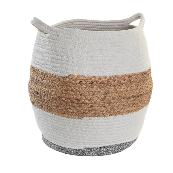 Fibre & Cotton Round Storage Basket