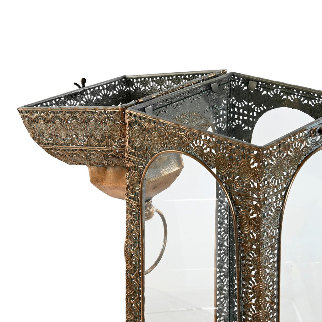 Filligree Metal Dome Small Lantern - LUXONAS