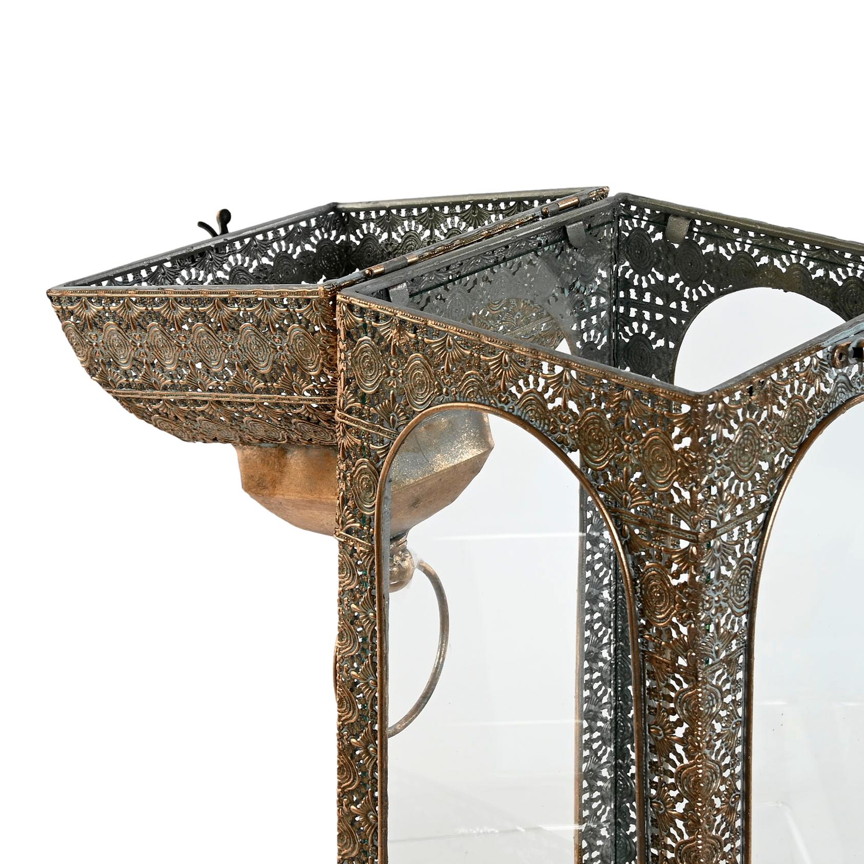 Filligree Metal Dome Small Lantern - LUXONAS