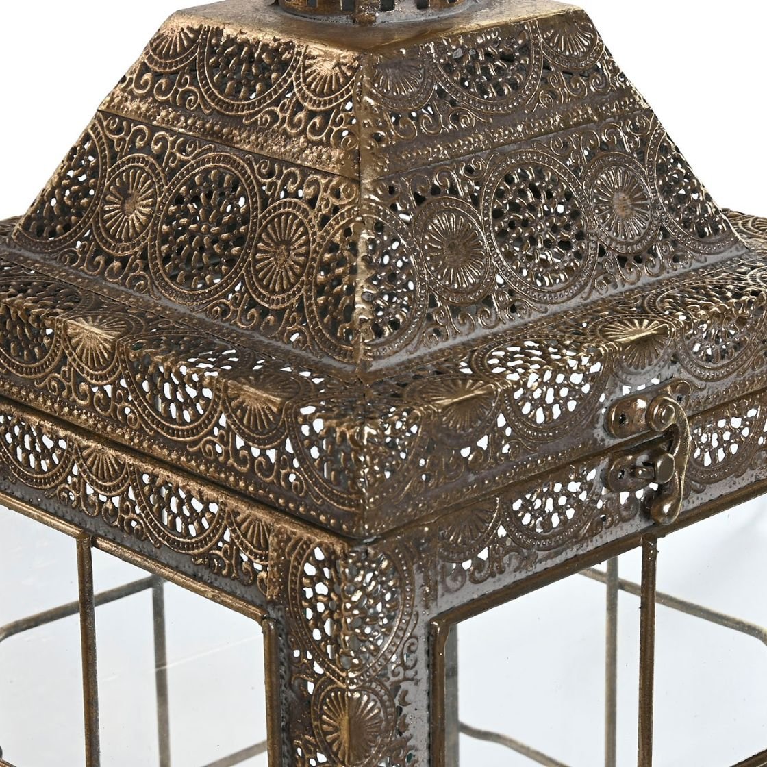 Filligree Metal Large Lantern - LUXONAS
