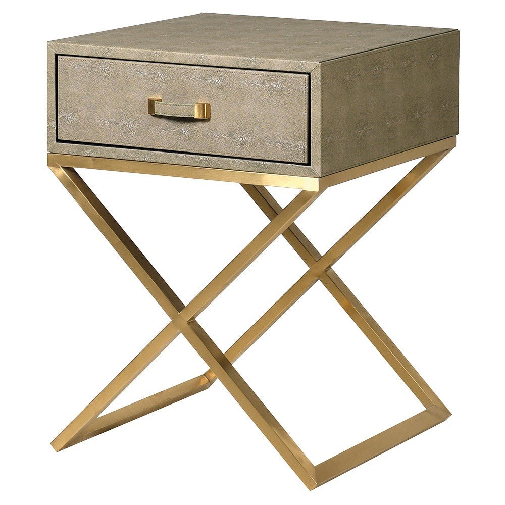 Finesse Faux Leather Bedside Table - LUXONAS