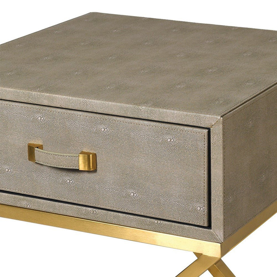 Finesse Faux Leather Bedside Table