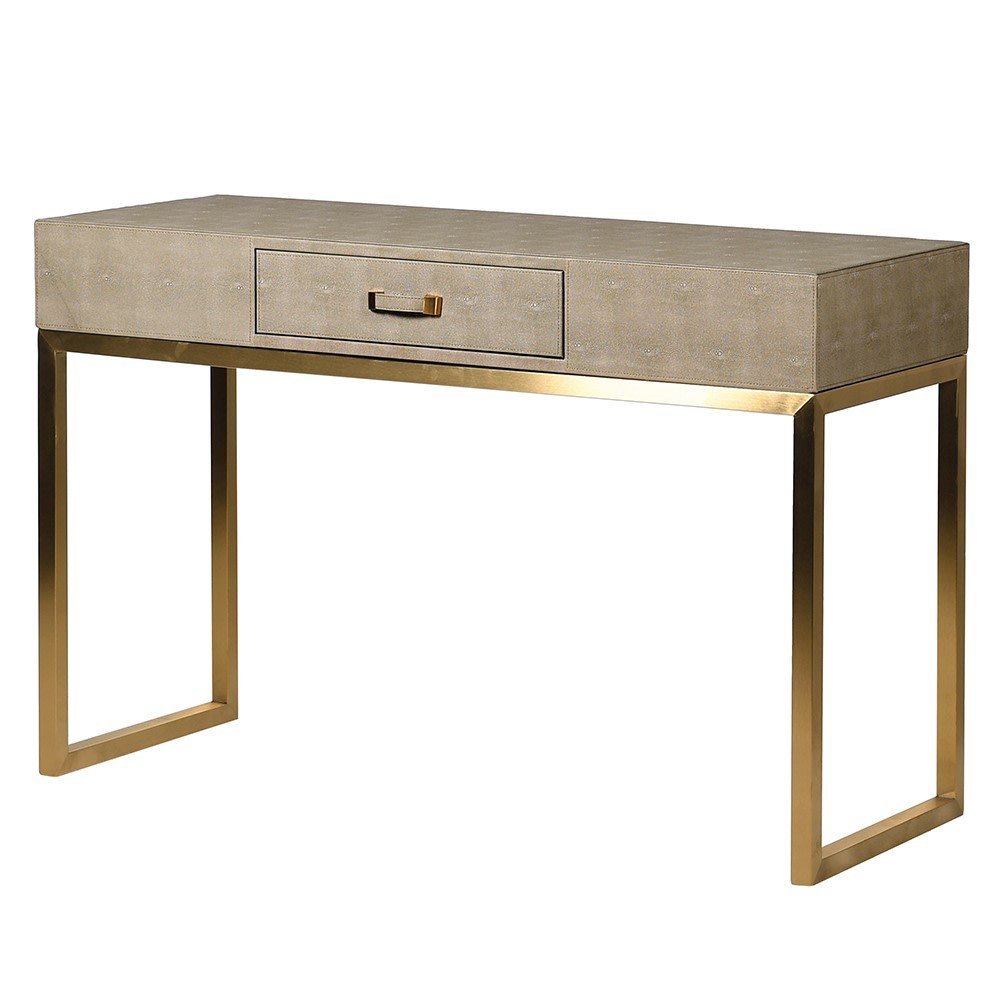Finesse Faux Shagreen Console Table - Stylish & Durable