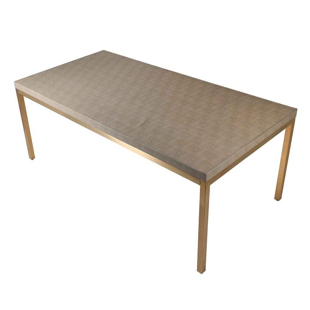 Finesse Faux Shagreen Dining Table - LUXONAS