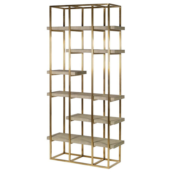 Finesse Faux Shagreen Multi Shelf Bookcase