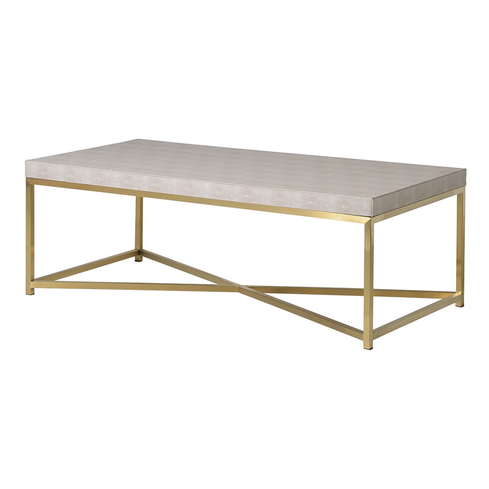 Finesse Ivory Faux Coffee Table