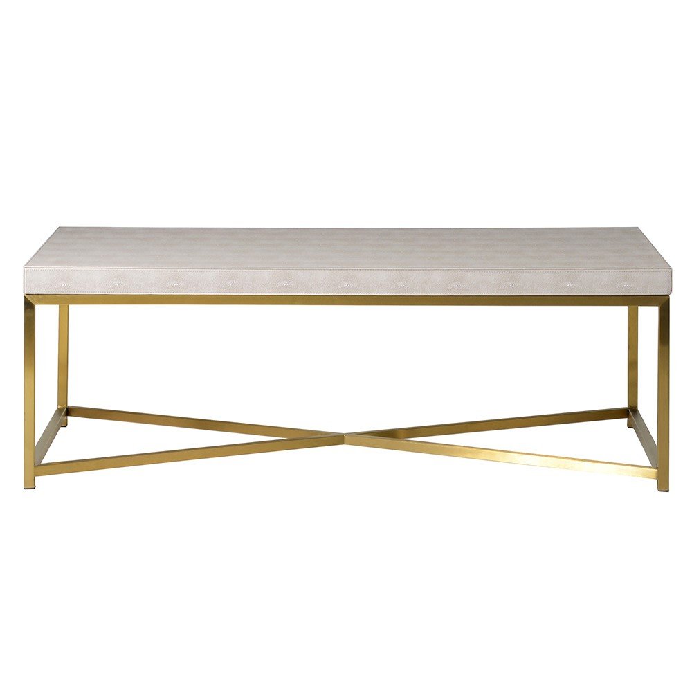 Finesse Ivory Faux Coffee Table - LUXONAS