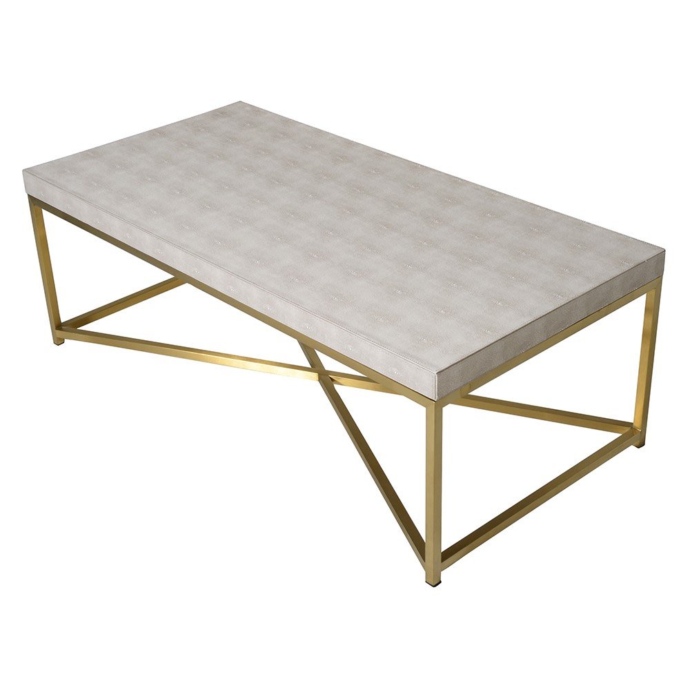Finesse Ivory Faux Coffee Table - LUXONAS