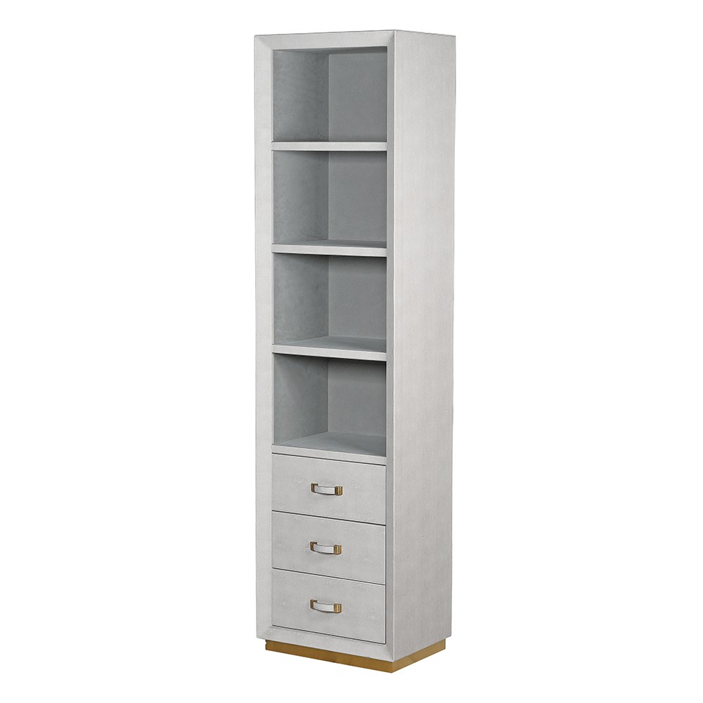 Finesse Ivory Faux Leather 3 Drawer Display Unit