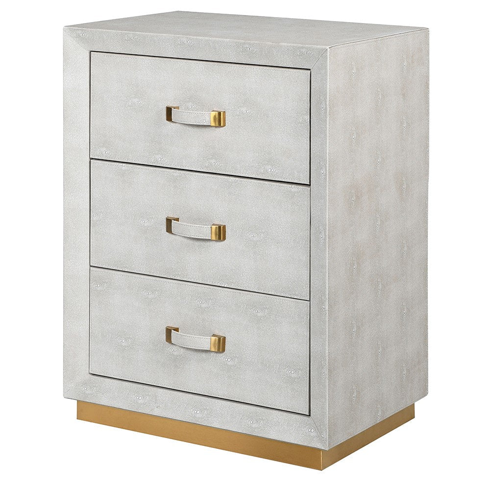 Finesse Ivory Faux Leather Bedside
