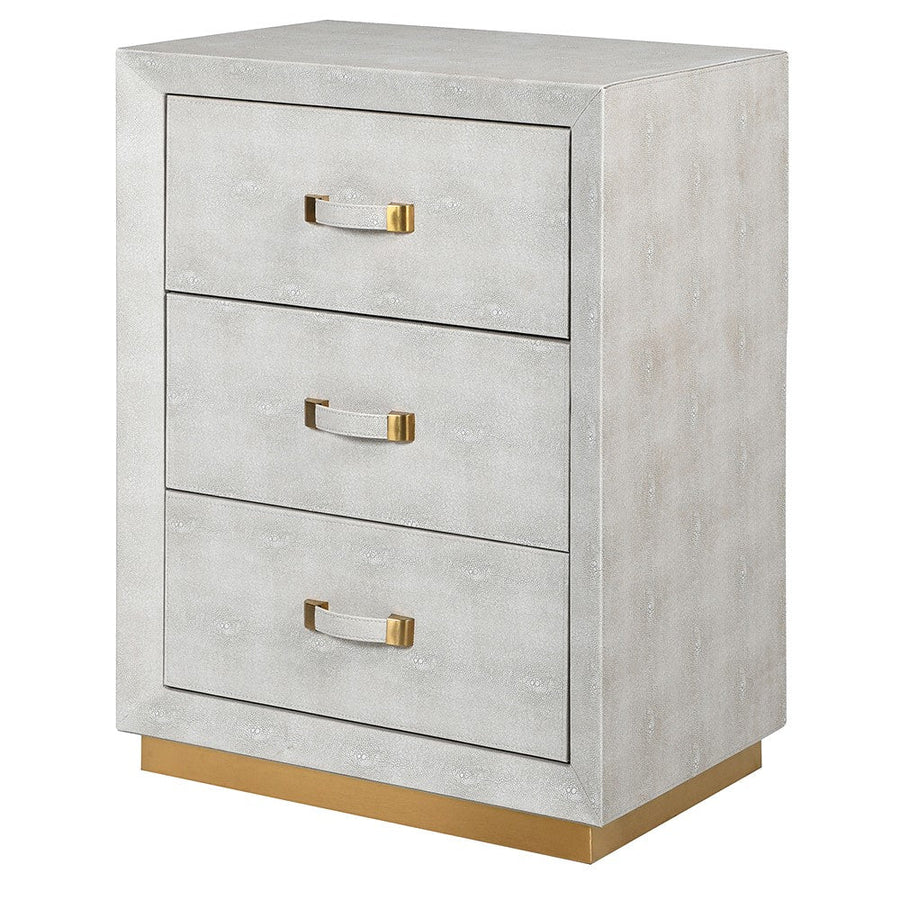 Finesse Ivory Faux Leather Bedside