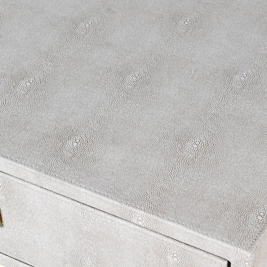 Finesse Ivory Faux Leather Console