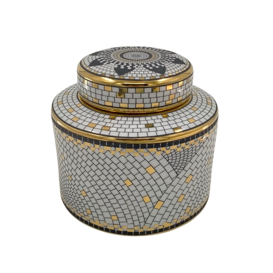 Flat Ceramic Jar 'Dubai' - LUXONAS