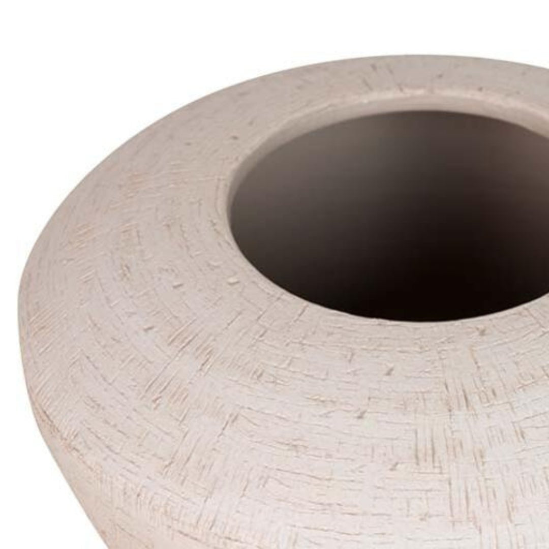 Flat Distressed Ceramic Planter 19cm - LUXONAS