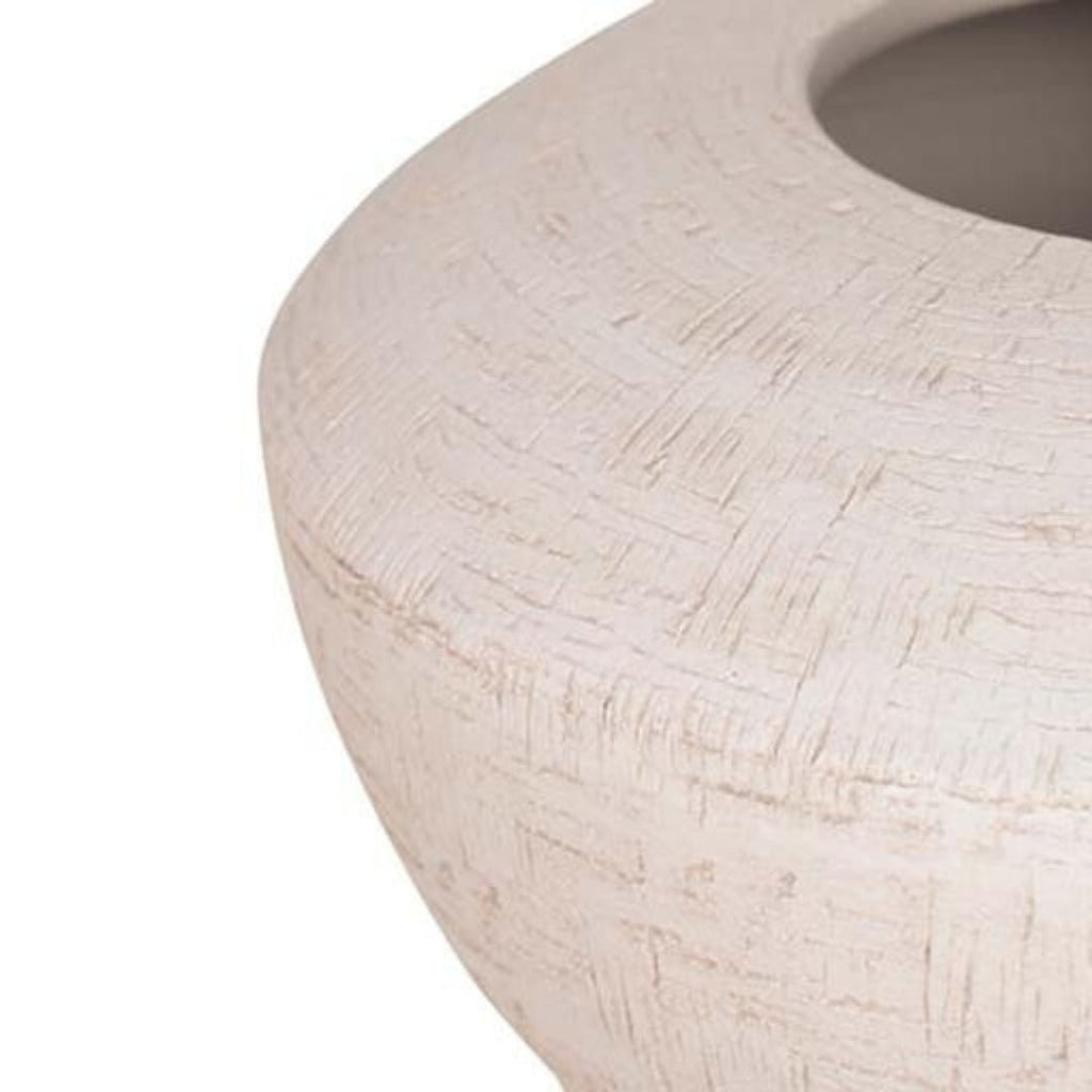 Flat Distressed Ceramic Planter 19cm - LUXONAS