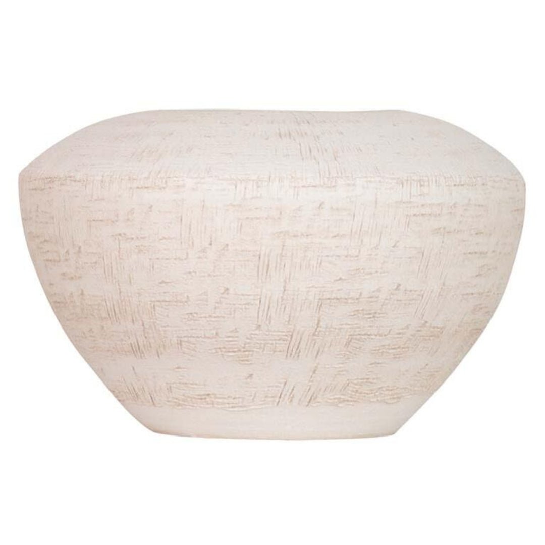 Flat Distressed Ceramic Planter 19cm - LUXONAS