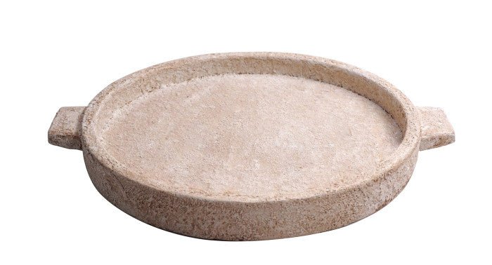 Flat Travertine Round Bowl