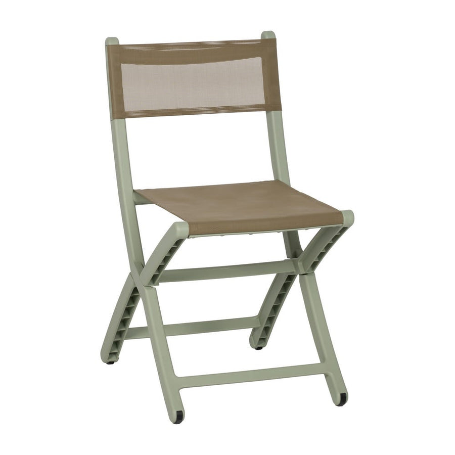 Folding Chair in Green Polypropylene, 45 x 55 x 83 cm
