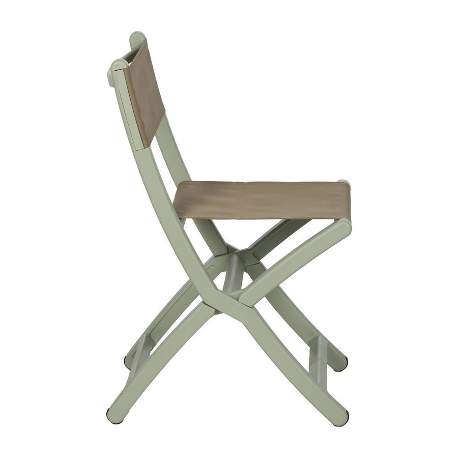 Folding Chair in Green Polypropylene, 45 x 55 x 83 cm