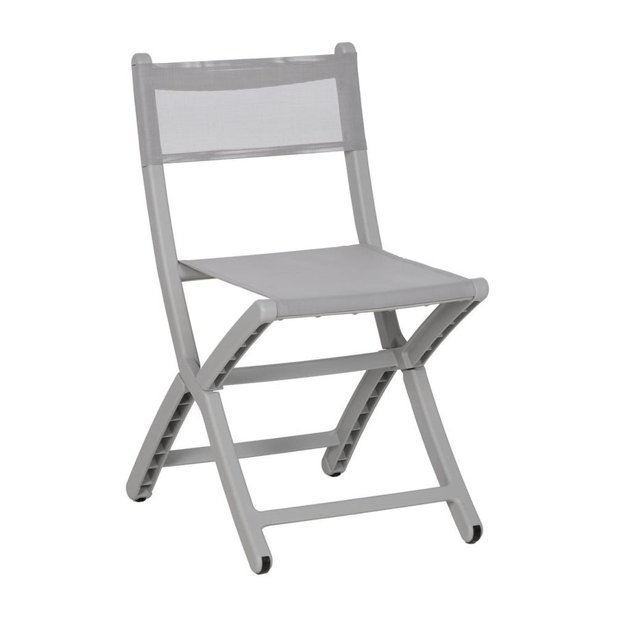 Folding Chair in Grey Polypropylene, Dimensions 45 x 55 x 83 cm