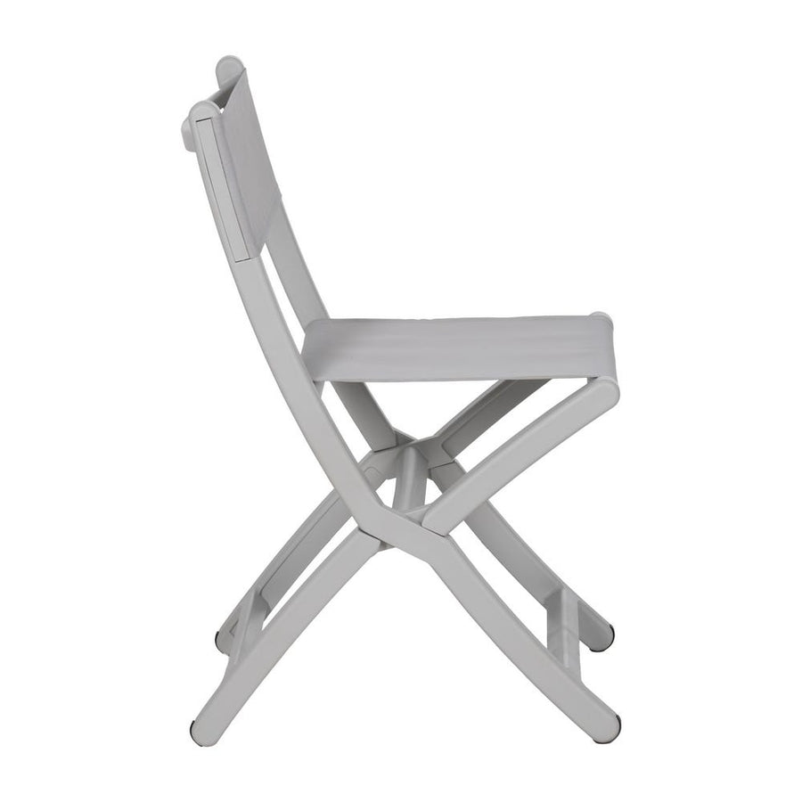 Folding Chair in Grey Polypropylene, Dimensions 45 x 55 x 83 cm